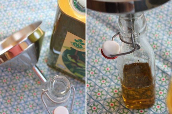 Olivenöl Kanister ohne Hilfsmittel nach dem Kauf tropffrei umfüllen - so gehst du vor